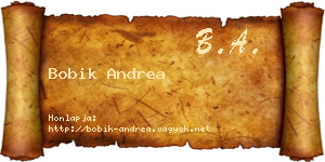 Bobik Andrea névjegykártya