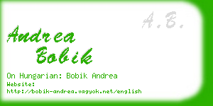 andrea bobik business card